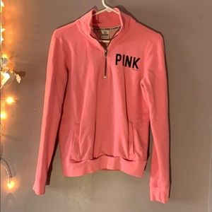 Pink Victoria’s Secret half zip sweatshirt